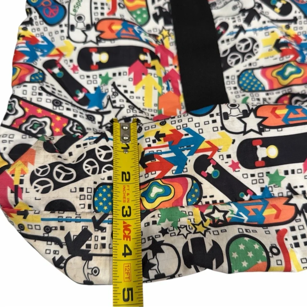 LeSportsac Skateboard Peace All-Over Print Large Tote